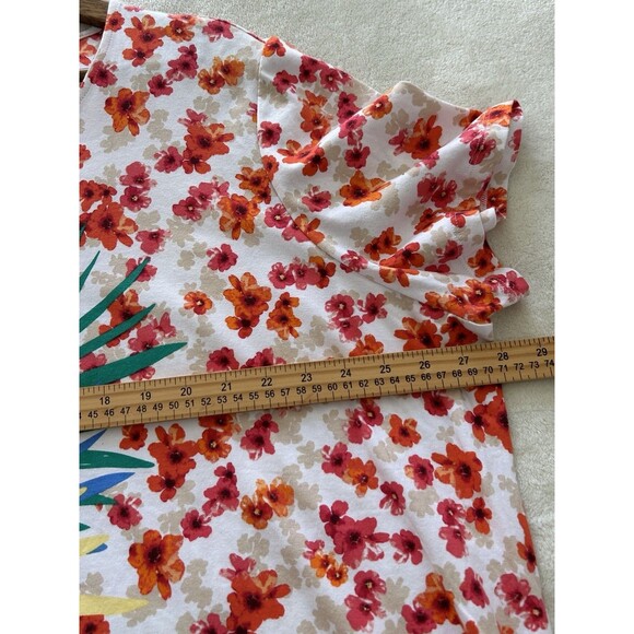 Alfred Dunner Womens Shirt Size 3x Plus Parrot Bird Tropical Leaves Embellished - Picture 5 of 9